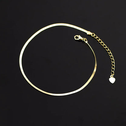 Gold Glossy Snake Bone Anklet