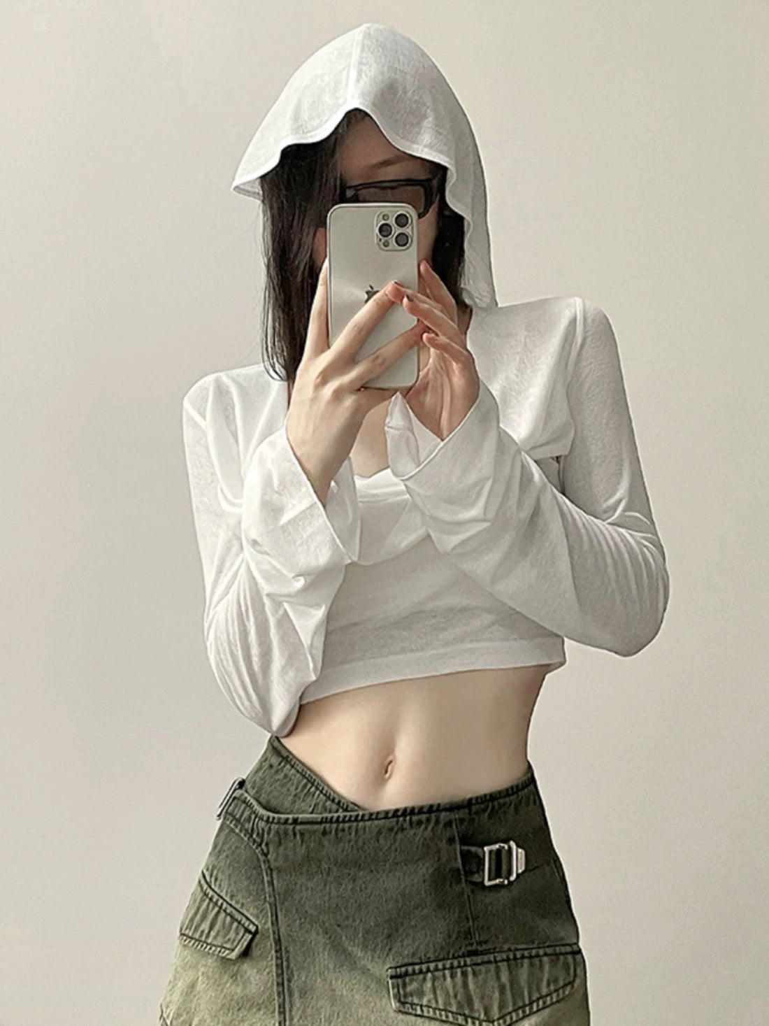 Sexy Hooded Short Tops Women&