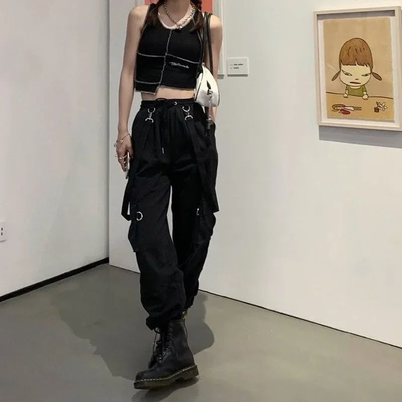 Harajuku Goth Jogging Cargo Pants Women