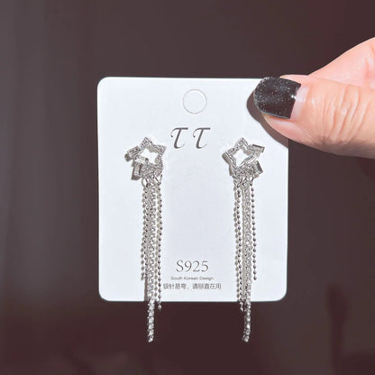 Simple Stars Tassel Earrings