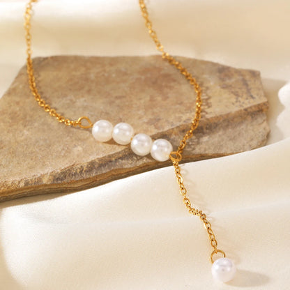 Minimalist imitation Pearl Necklaces