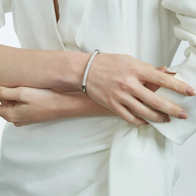 Titanium Sliver Circular Classic Bracelet