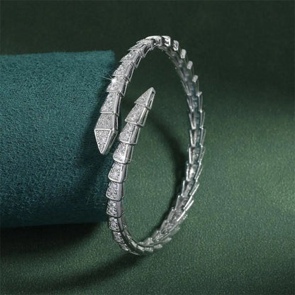 Snake Bone Open Bangles Bracelet