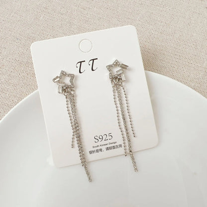 Simple Stars Tassel Earrings