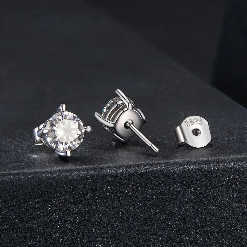 Moissanite Earrings 4-prong moissanite stones