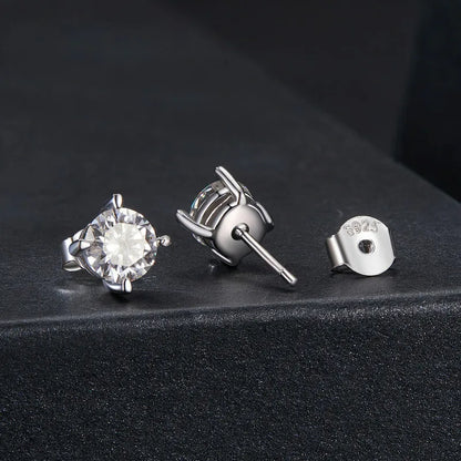 Moissanite Earrings 4-prong moissanite stones