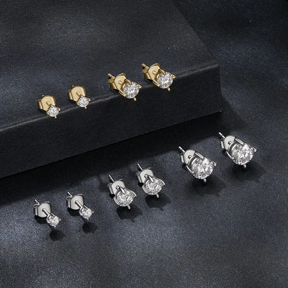 Moissanite Earrings 4-prong moissanite stones