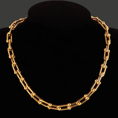 Bold Chain Necklace Gold/Silver Thick Claviccle Chain Choker