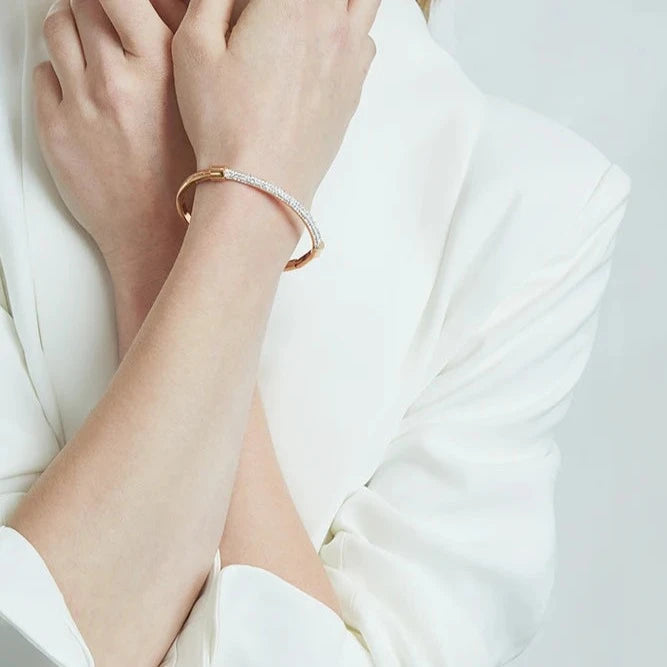 Titanium Sliver Circular Classic Bracelet