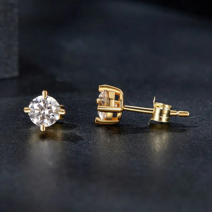 Moissanite Earrings 4-prong moissanite stones