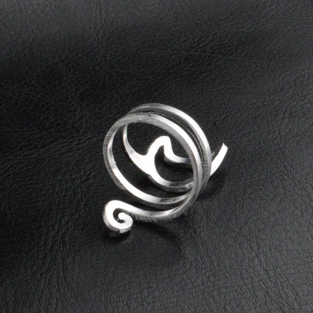 Winding Hook Knitted Sweater Cat Ring